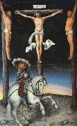 Lucas  Cranach The Crucifixion with the Converted Centurion Sweden oil painting reproduction
